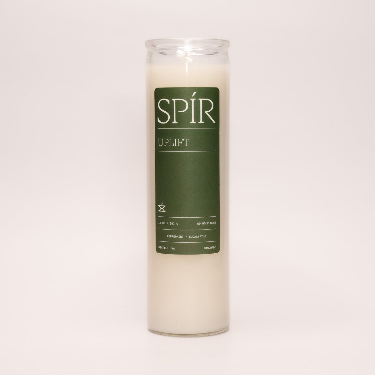 UPLIFT 14 oz. Candle Peppermint & Eucalyptus Spír Candle Co. Spír