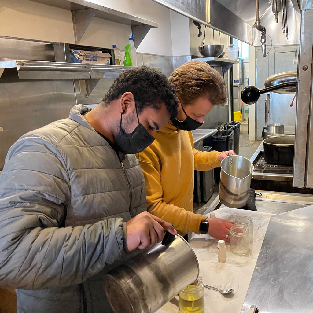 spir candle co making candles